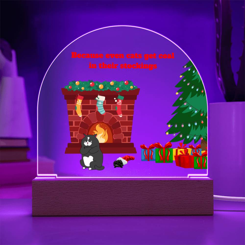 Grumpy Cat - Get Coal in Stocking - Dome Acrylic