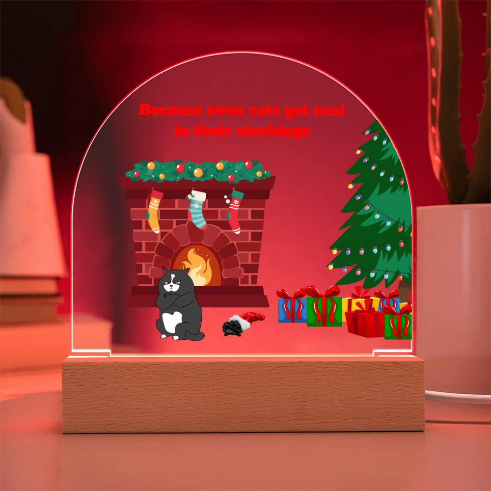 Grumpy Cat - Get Coal in Stocking - Dome Acrylic