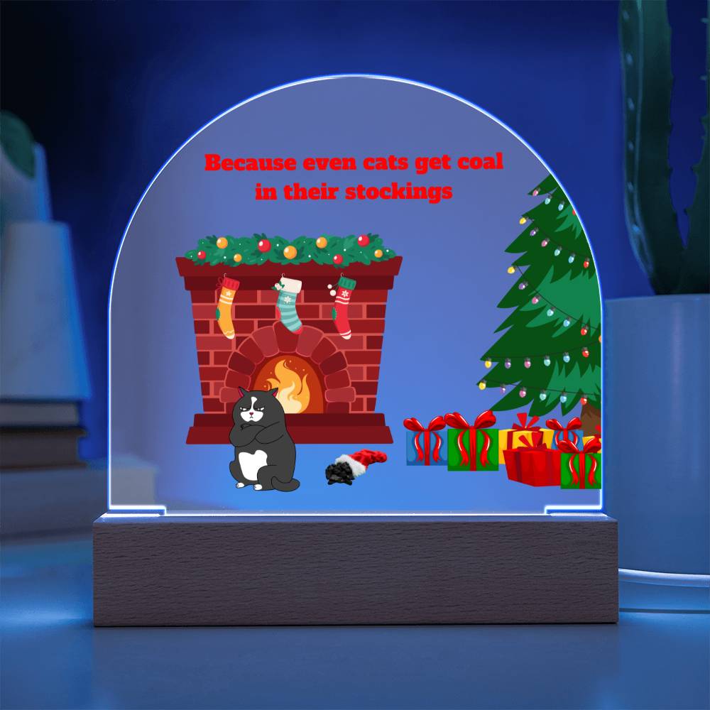 Grumpy Cat - Get Coal in Stocking - Dome Acrylic
