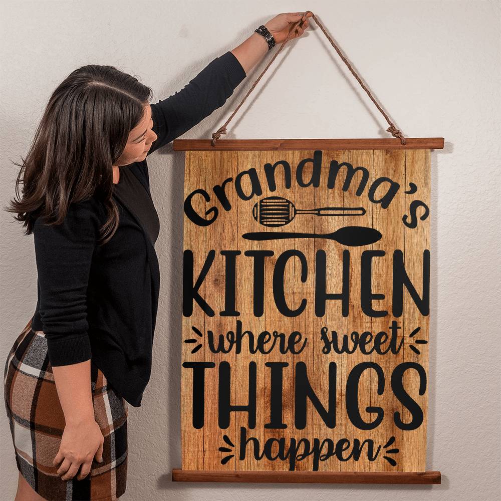 Grandma's Kitchen Where Sweet Things Happen Wall Tapestry