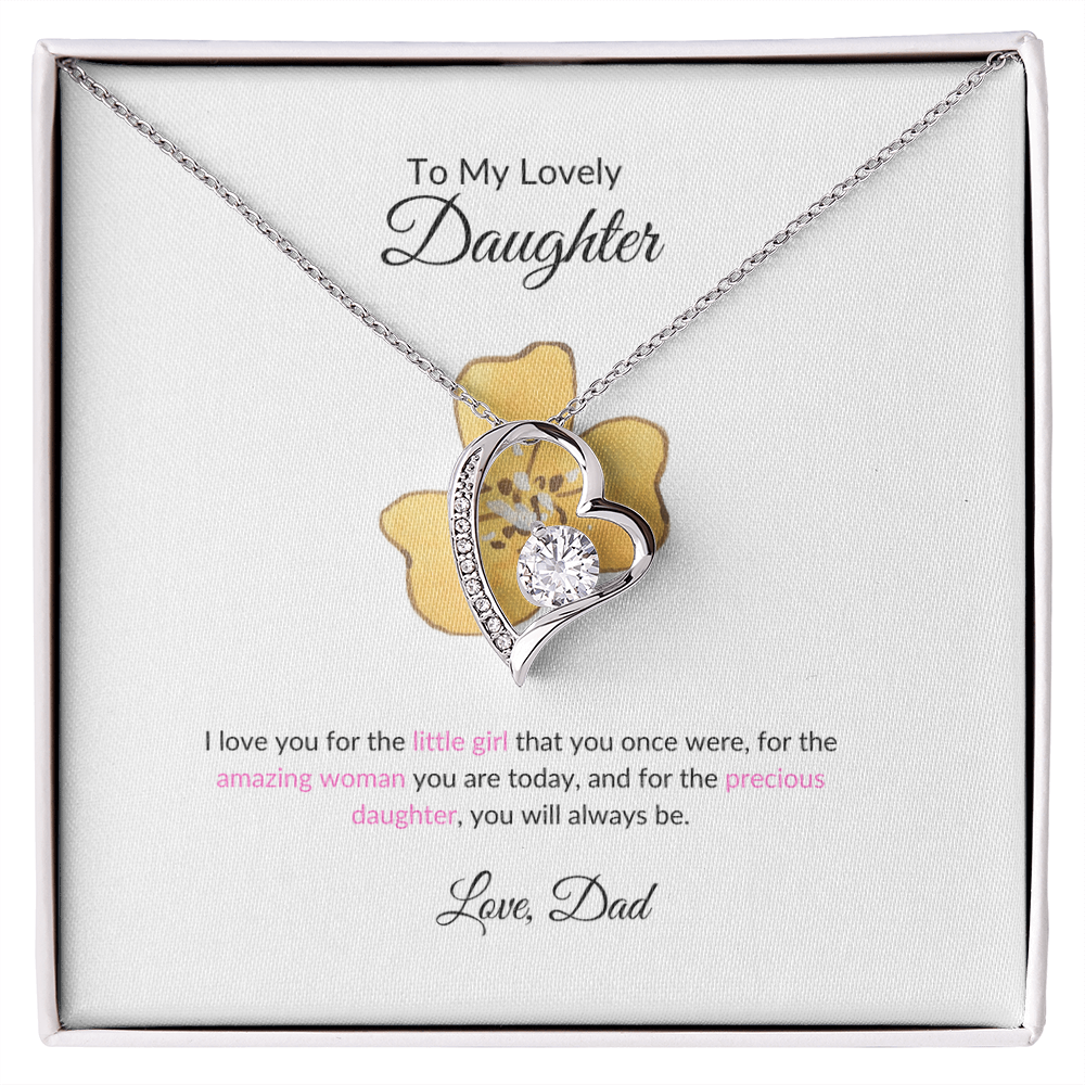Forever My Daughter Forever Love Necklace Gift from Dad