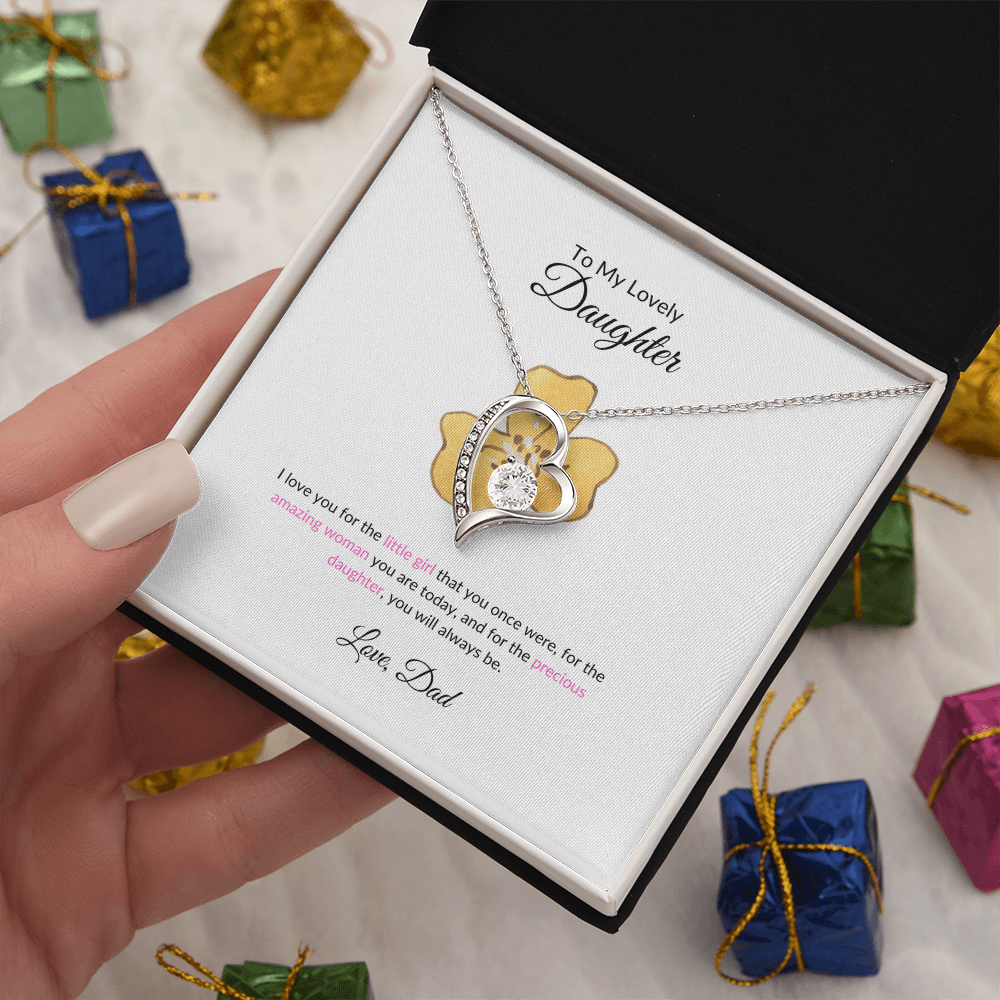 Forever My Daughter Forever Love Necklace Gift from Dad