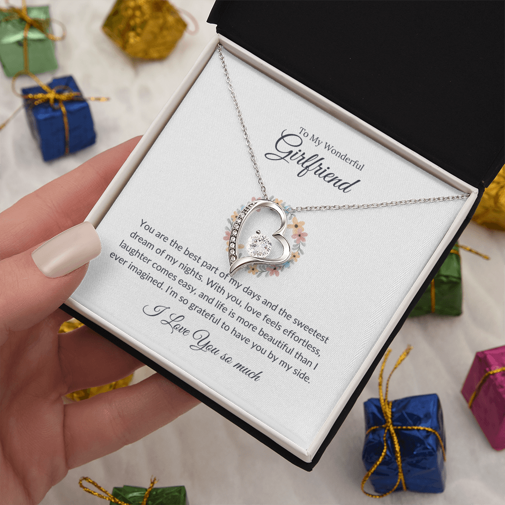 To My Wonderful Girlfriend Forever Love Necklace