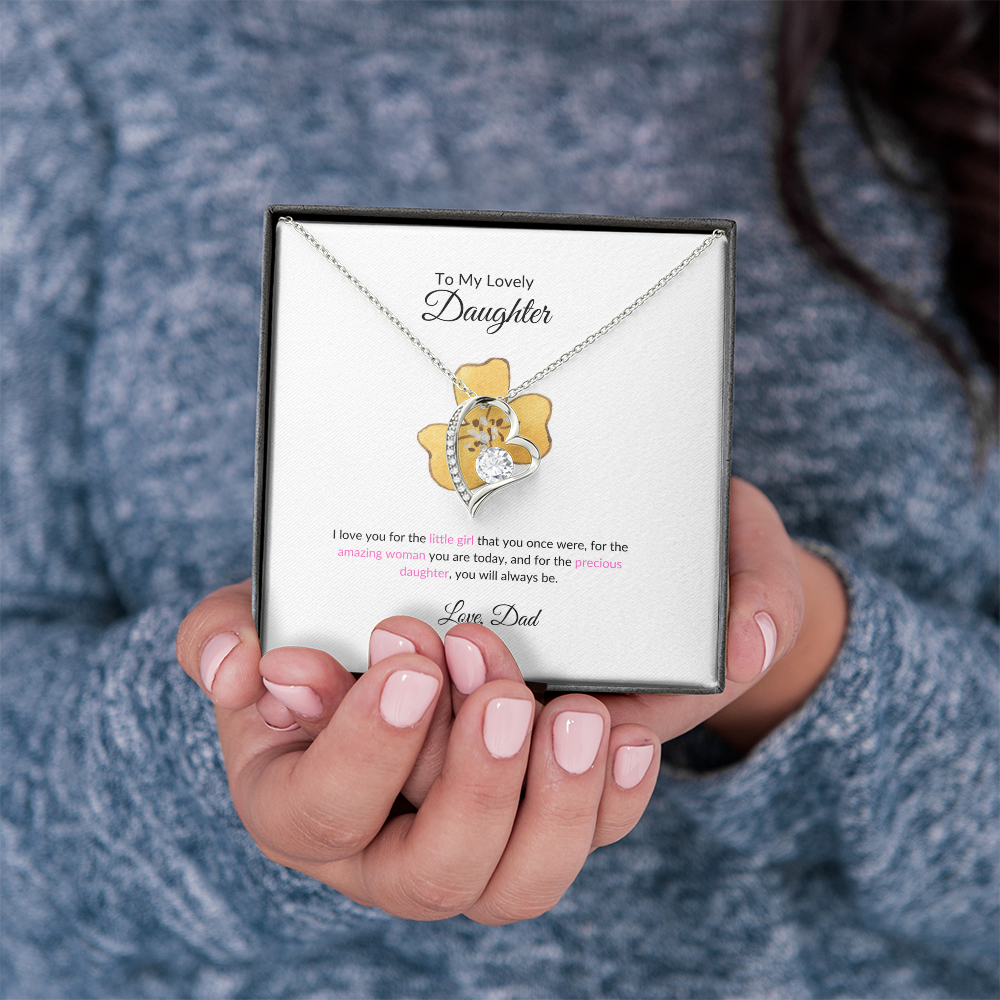 Forever My Daughter Forever Love Necklace Gift from Dad