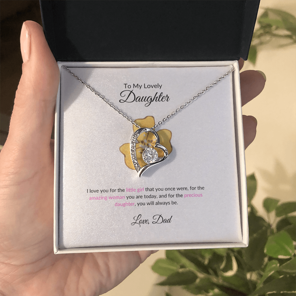 Forever My Daughter Forever Love Necklace Gift from Dad