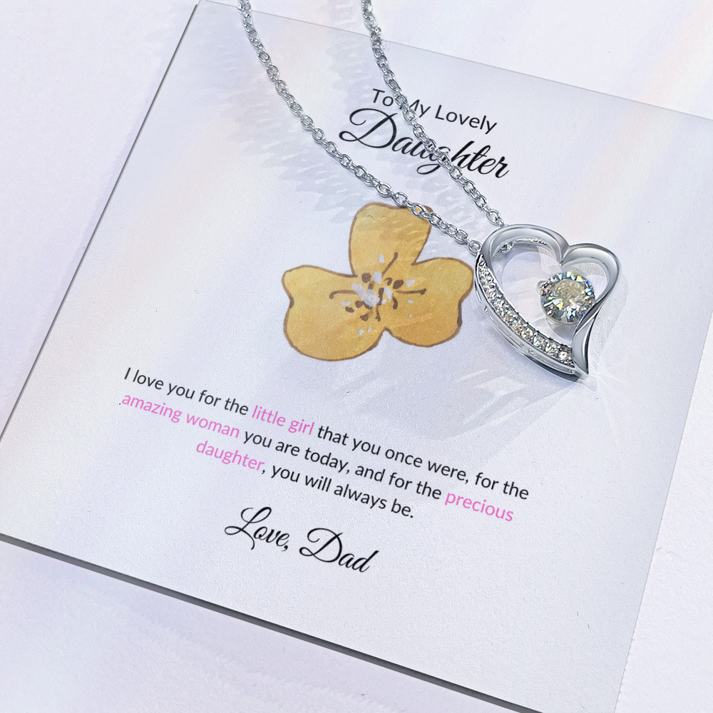 Forever My Daughter Forever Love Necklace Gift from Dad