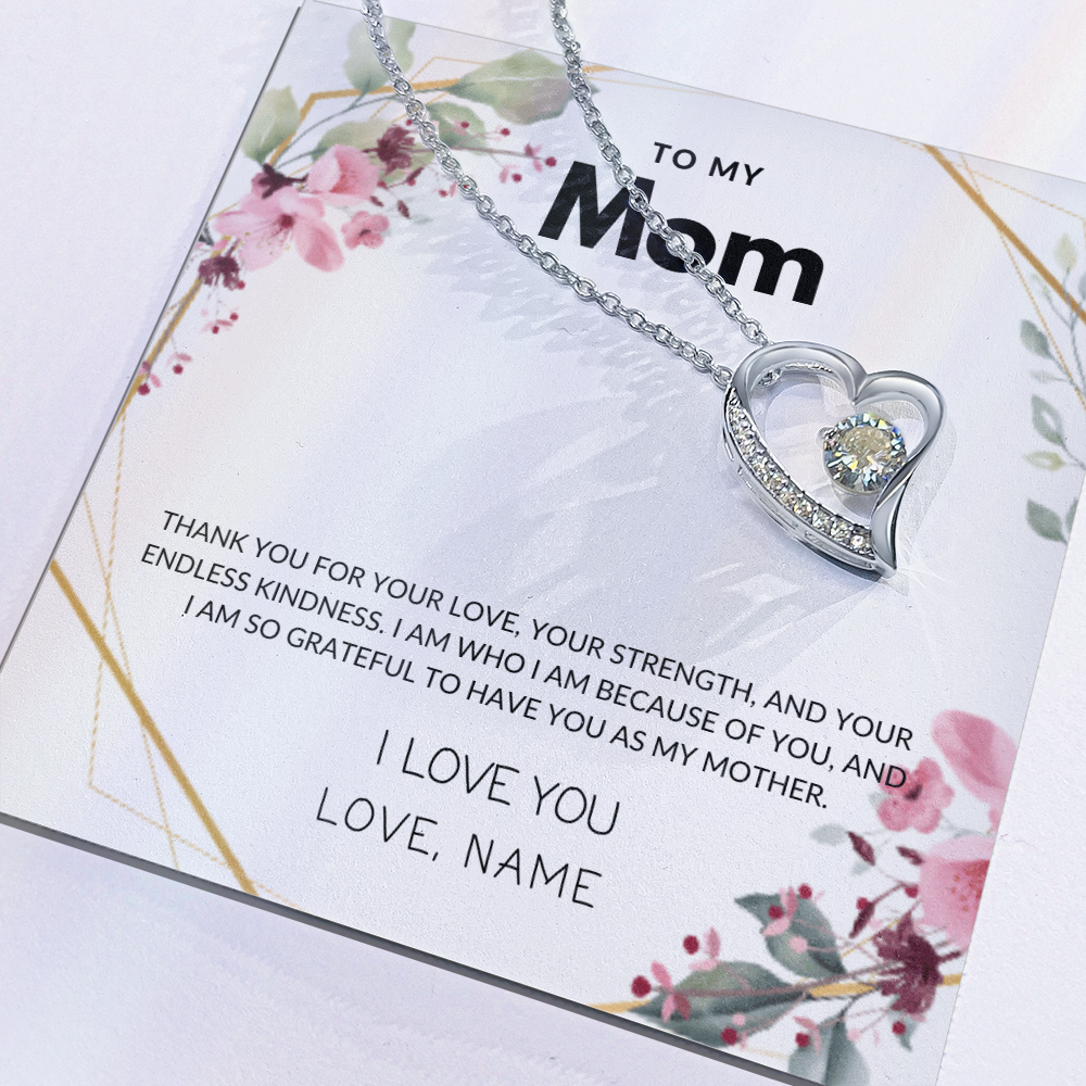 To My Mom - Forever in My Heart - Forever Love Necklace, Perfect Gift for Mother's Day
