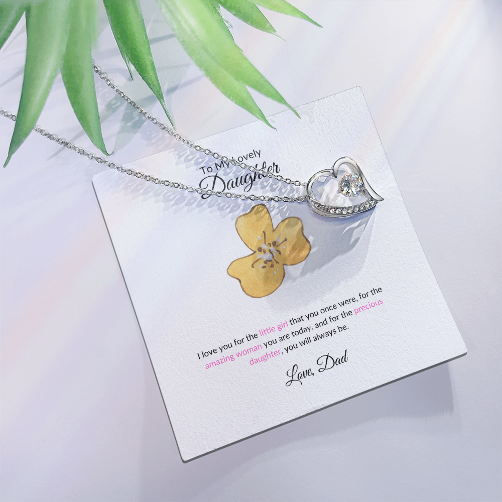 Forever My Daughter Forever Love Necklace Gift from Dad