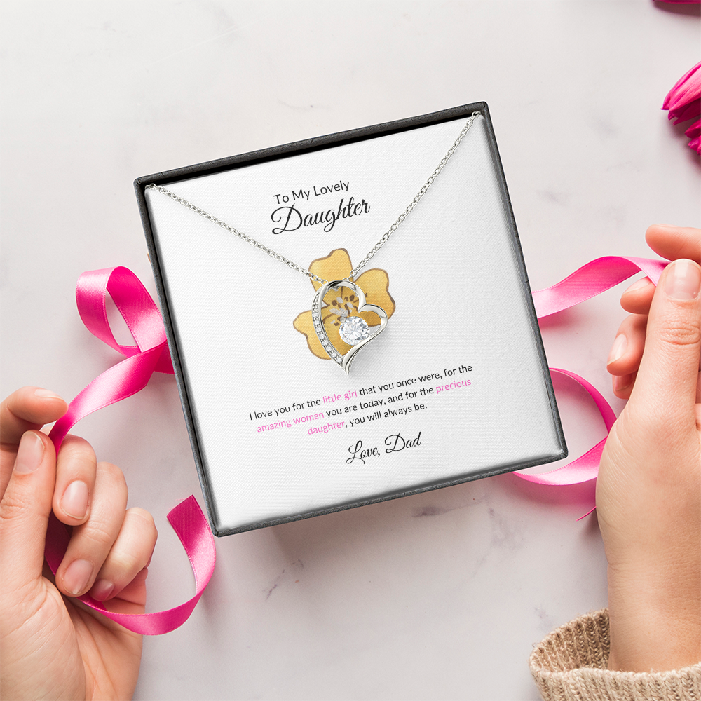 Forever My Daughter Forever Love Necklace Gift from Dad