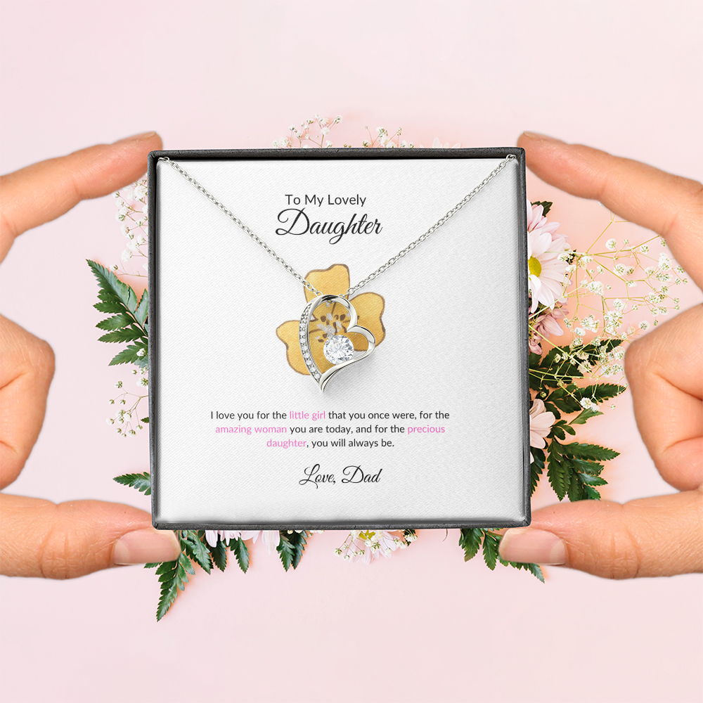 Forever My Daughter Forever Love Necklace Gift from Dad
