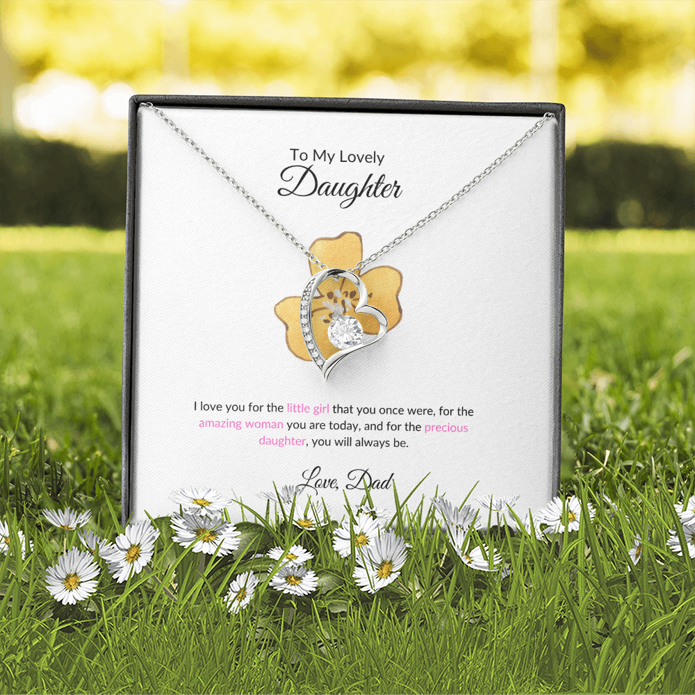 Forever My Daughter Forever Love Necklace Gift from Dad