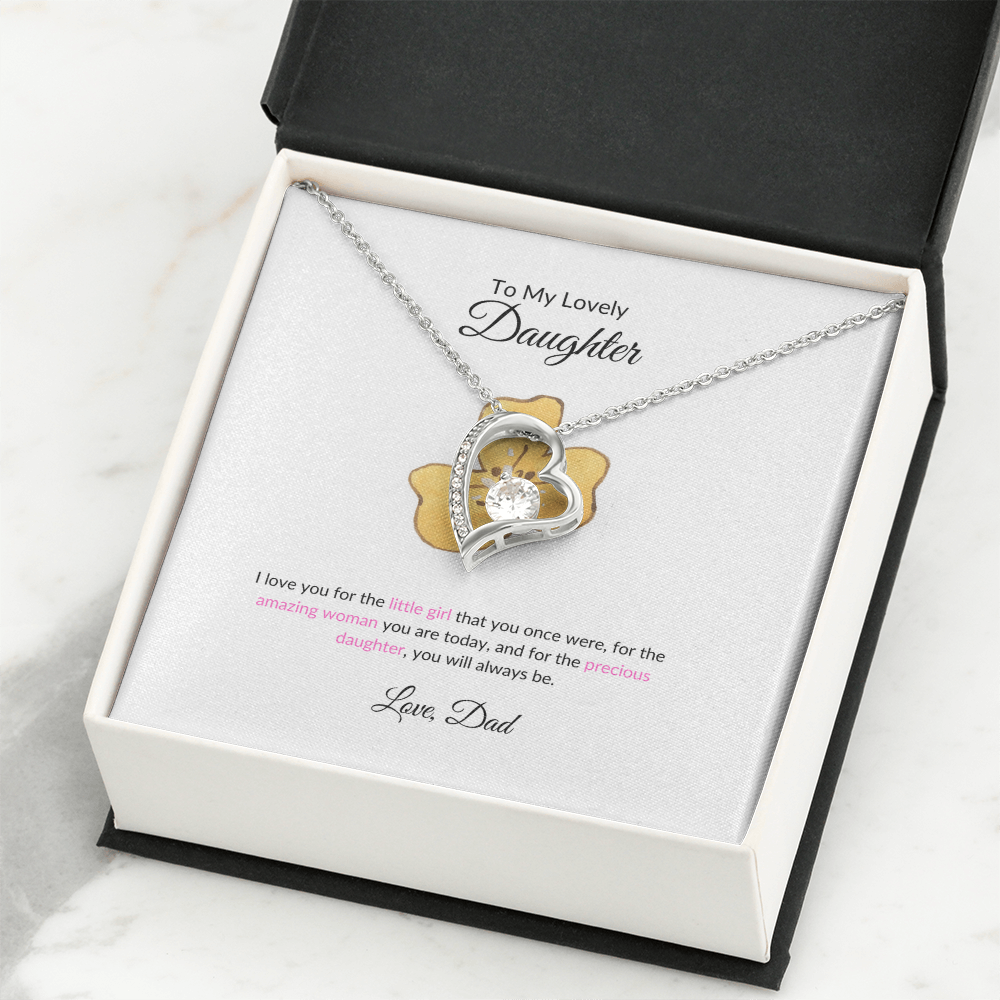Forever My Daughter Forever Love Necklace Gift from Dad