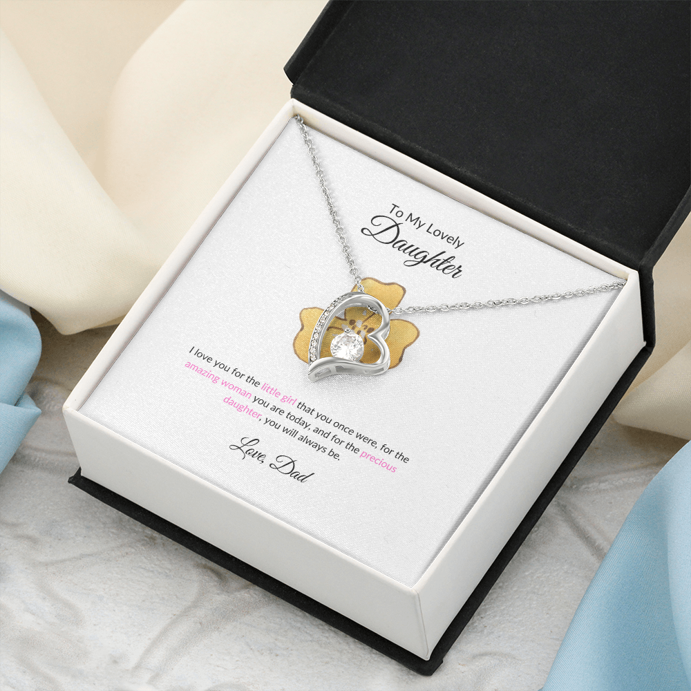 Forever My Daughter Forever Love Necklace Gift from Dad