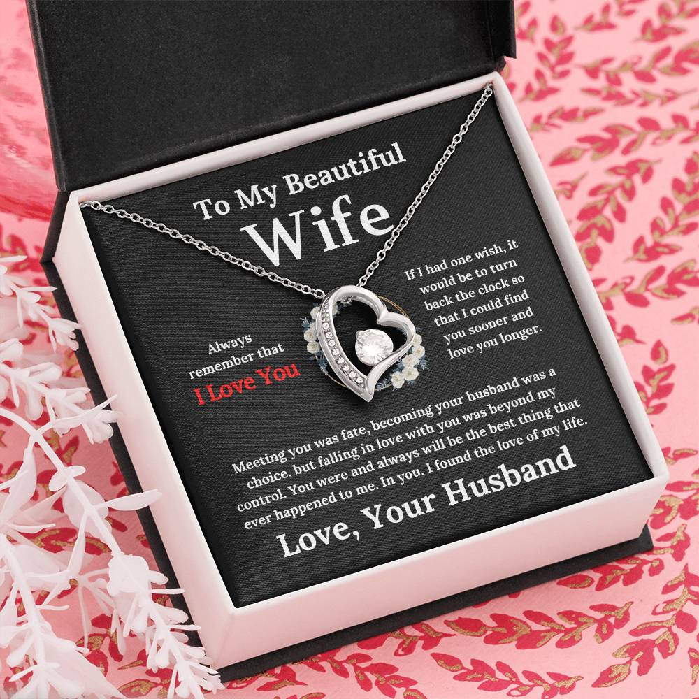 To My Beautiful Wife - Forever Love Necklace