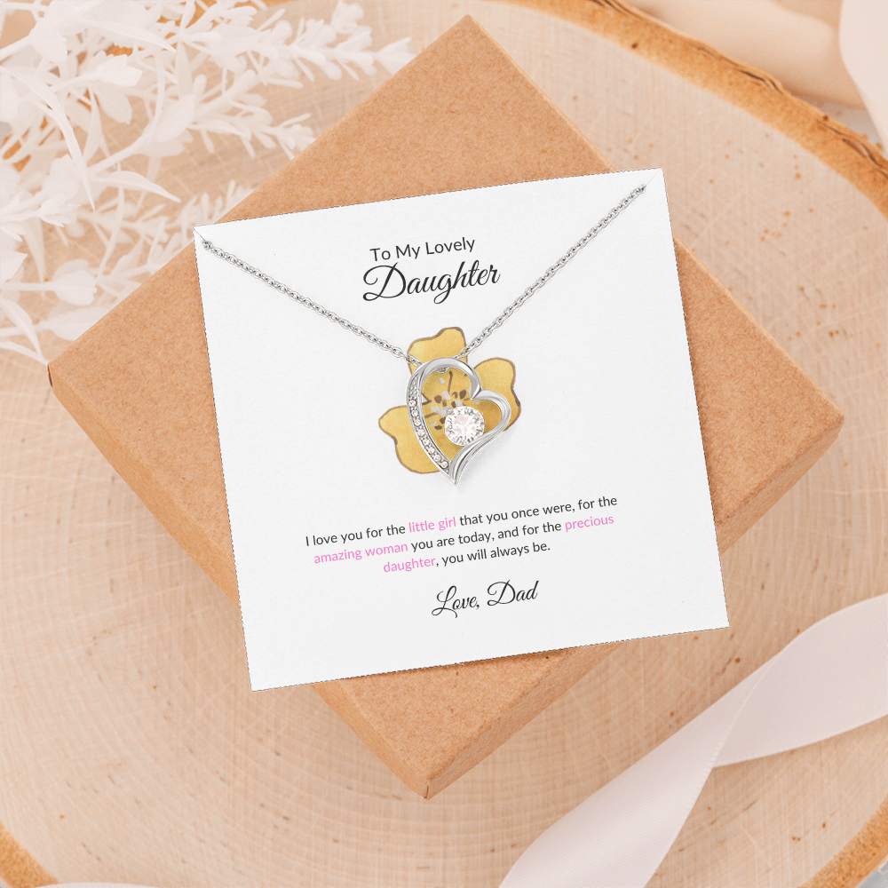 Forever My Daughter Forever Love Necklace Gift from Dad
