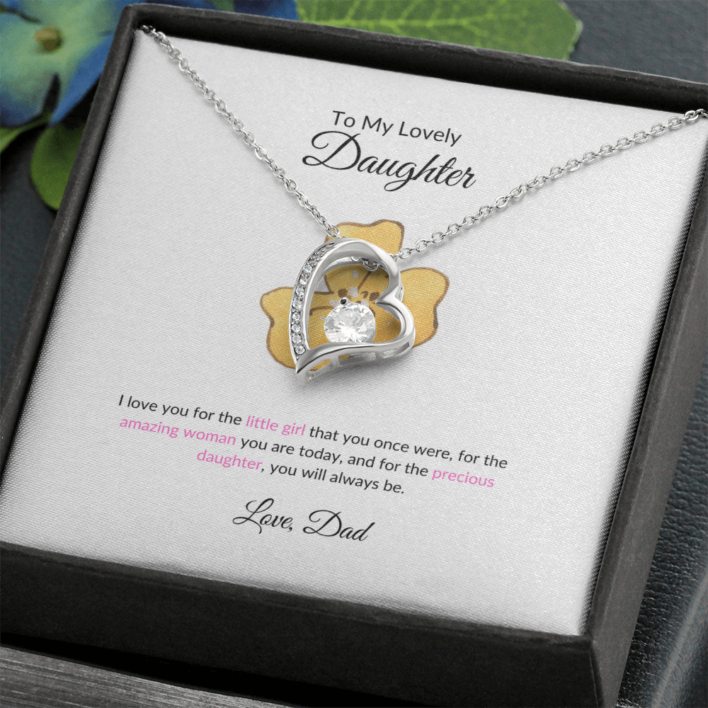 Forever My Daughter Forever Love Necklace Gift from Dad