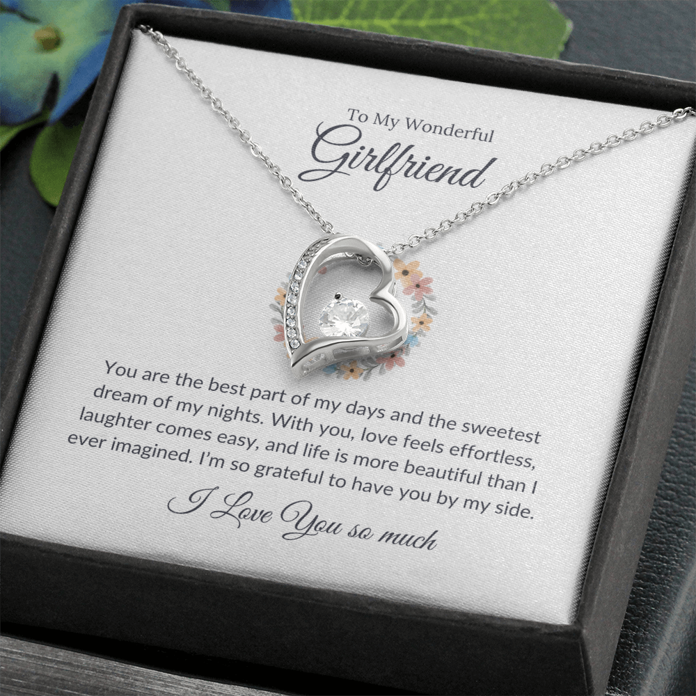 To My Wonderful Girlfriend Forever Love Necklace