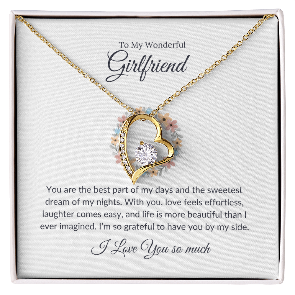 To My Wonderful Girlfriend Forever Love Necklace