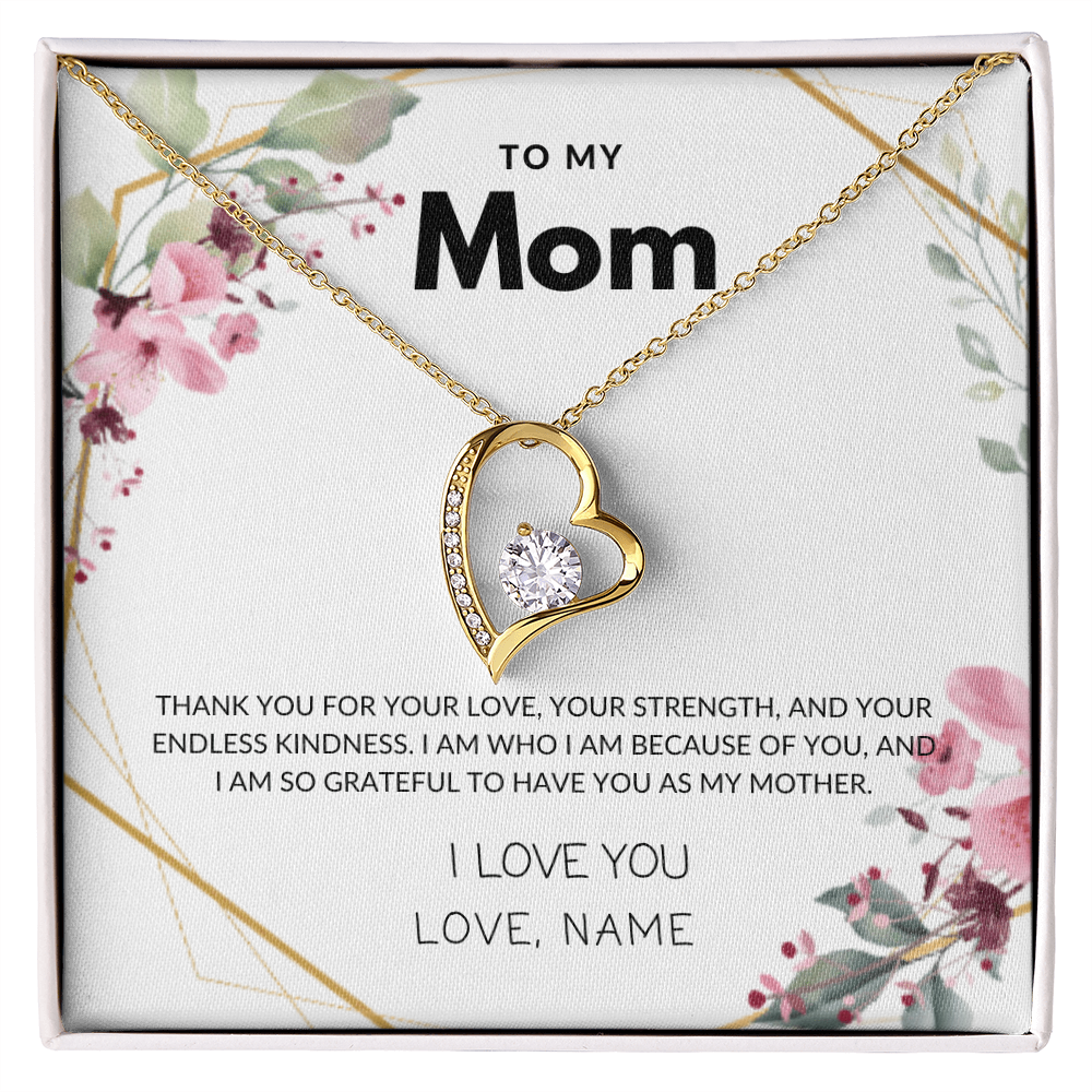 To My Mom - Forever in My Heart - Forever Love Necklace, Perfect Gift for Mother's Day