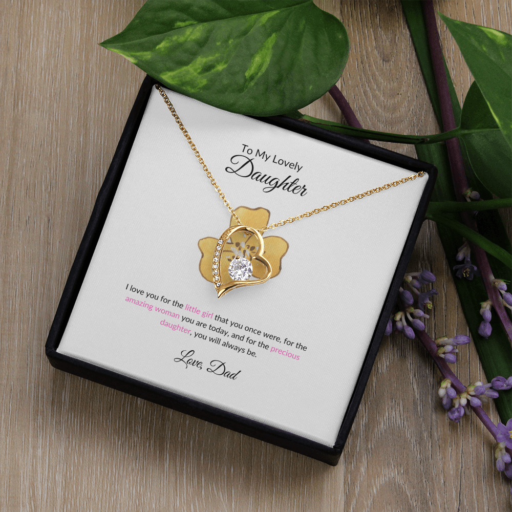 Forever My Daughter Forever Love Necklace Gift from Dad