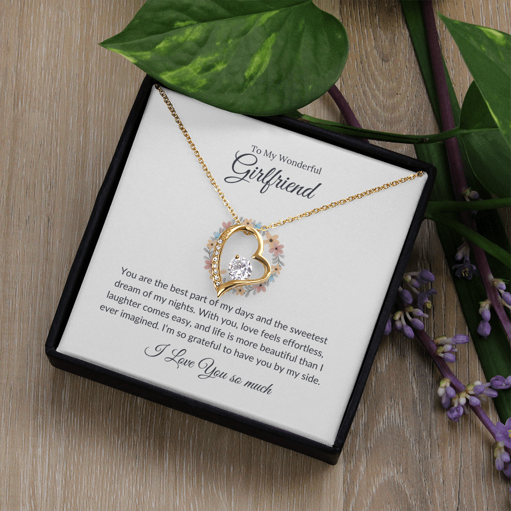 To My Wonderful Girlfriend Forever Love Necklace