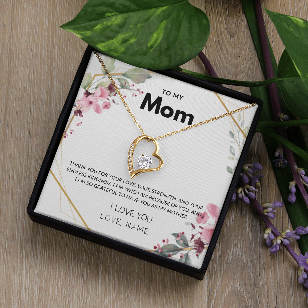 To My Mom - Forever in My Heart - Forever Love Necklace, Perfect Gift for Mother's Day