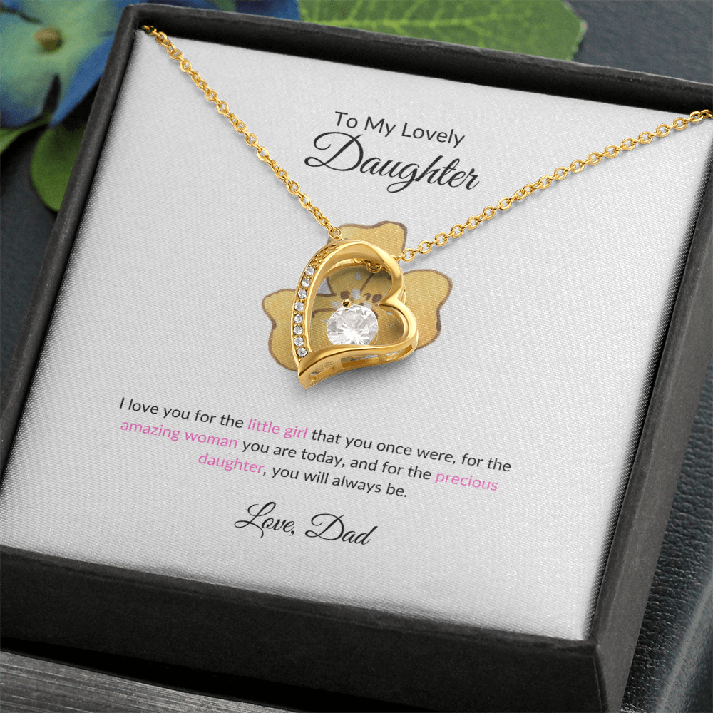Forever My Daughter Forever Love Necklace Gift from Dad