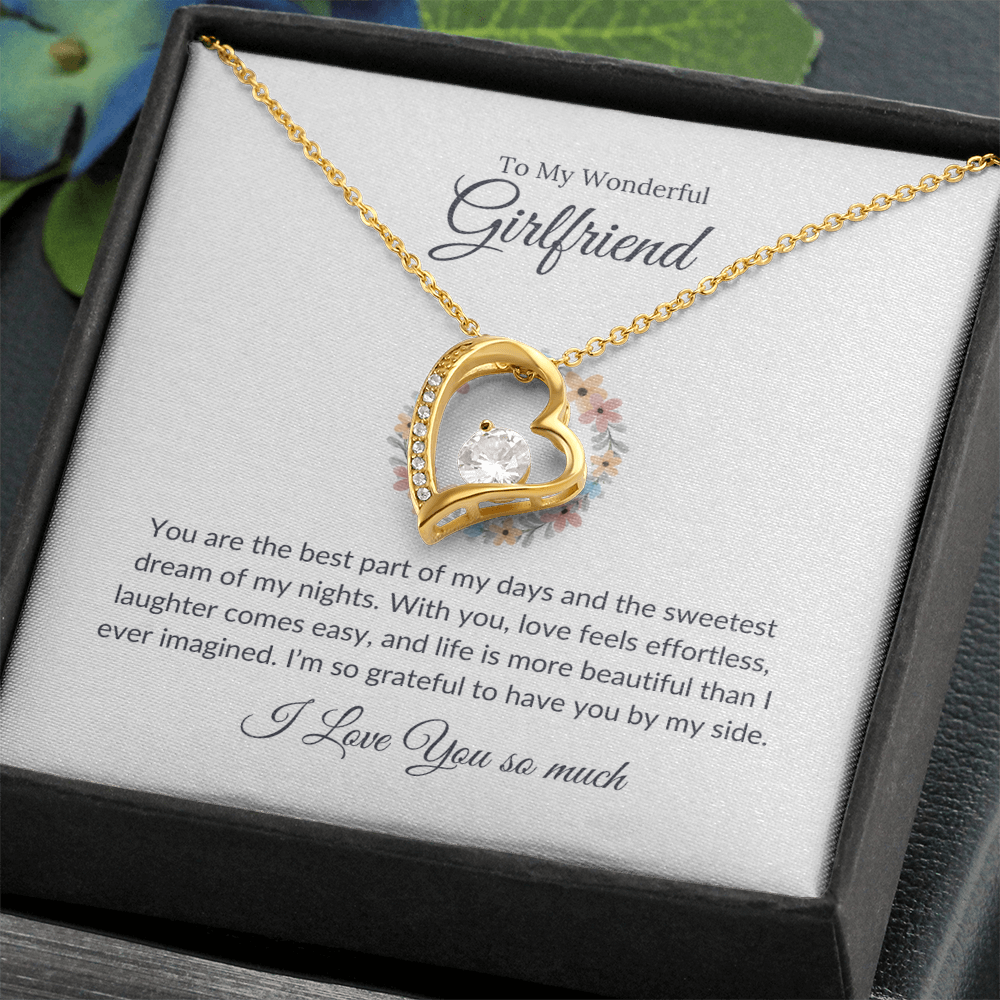 To My Wonderful Girlfriend Forever Love Necklace