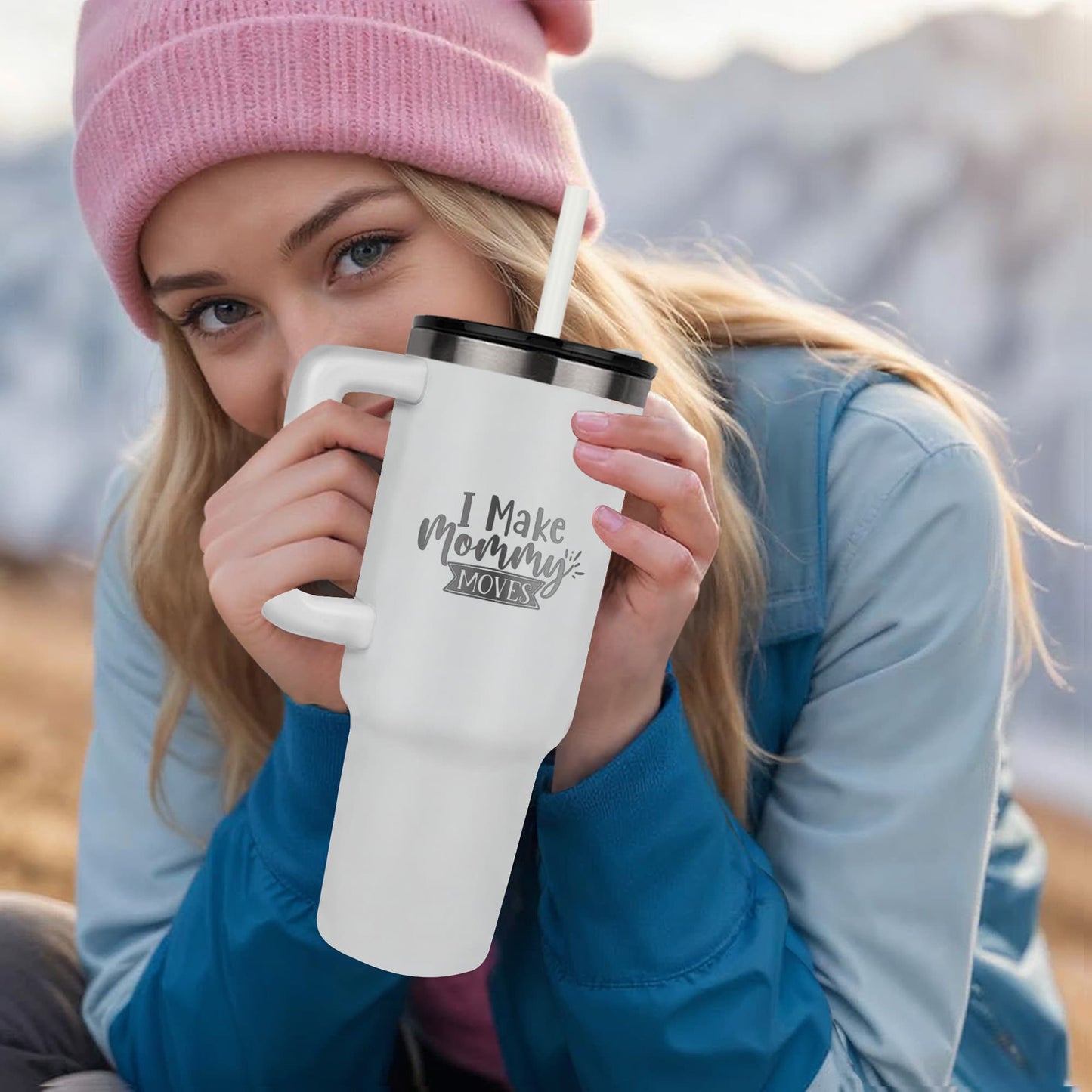 "I Make Mommy Moves" 40oz Tumbler Perfect Gift for Mom