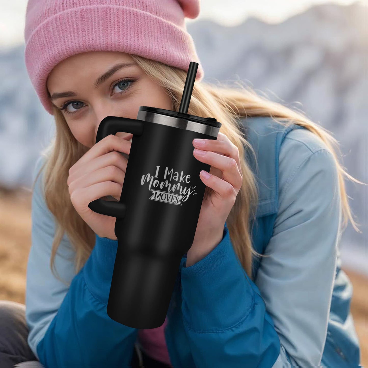 "I Make Mommy Moves" 40oz Tumbler Perfect Gift for Mom