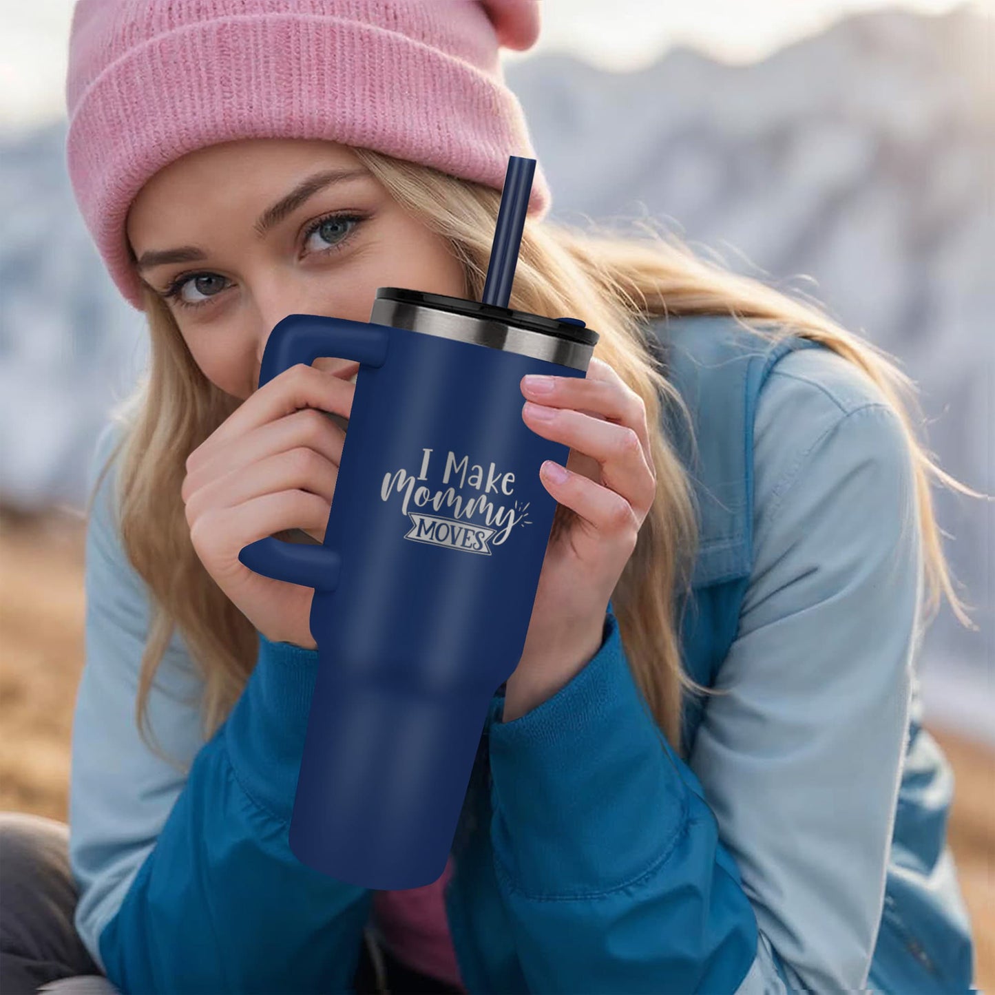 "I Make Mommy Moves" 40oz Tumbler Perfect Gift for Mom