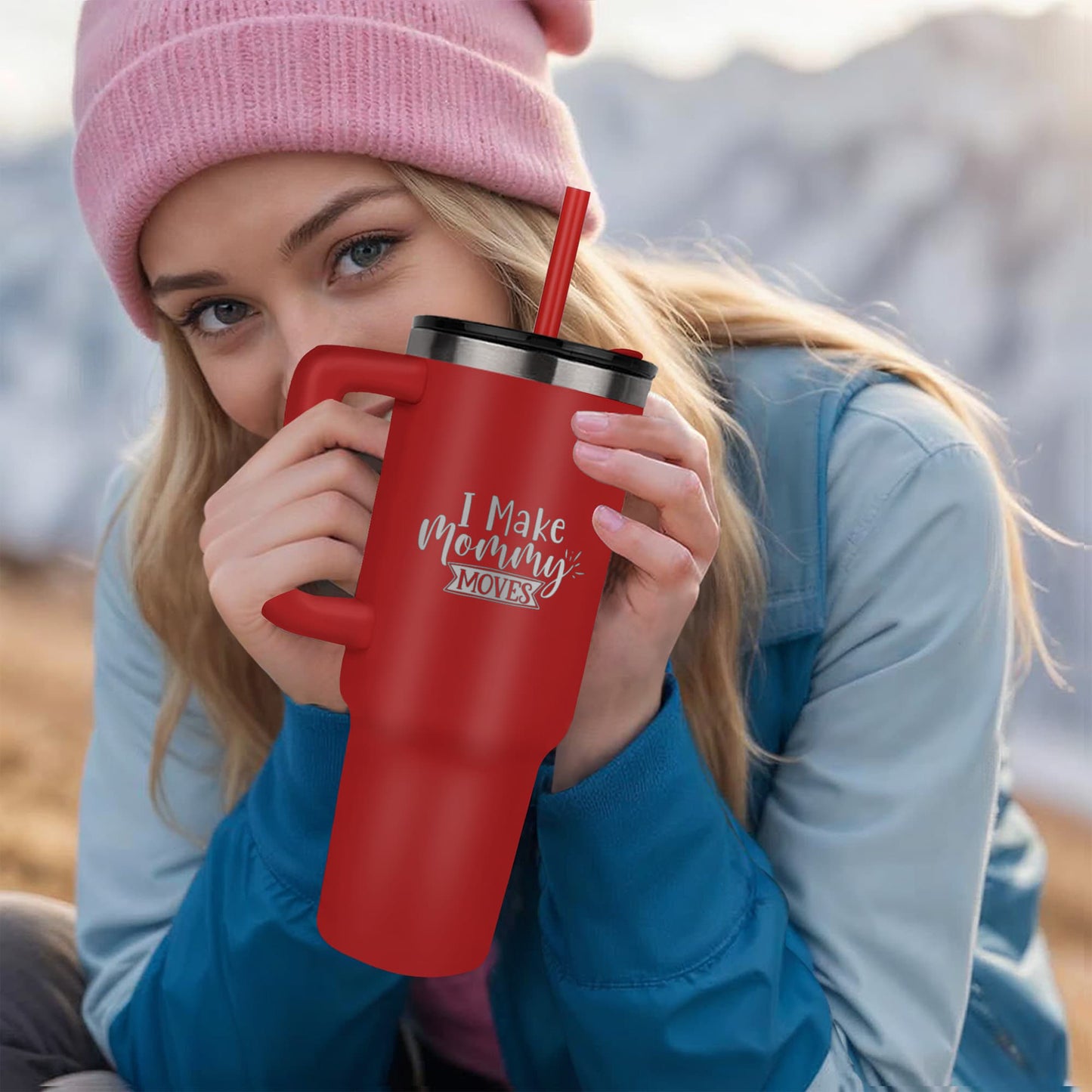 "I Make Mommy Moves" 40oz Tumbler Perfect Gift for Mom