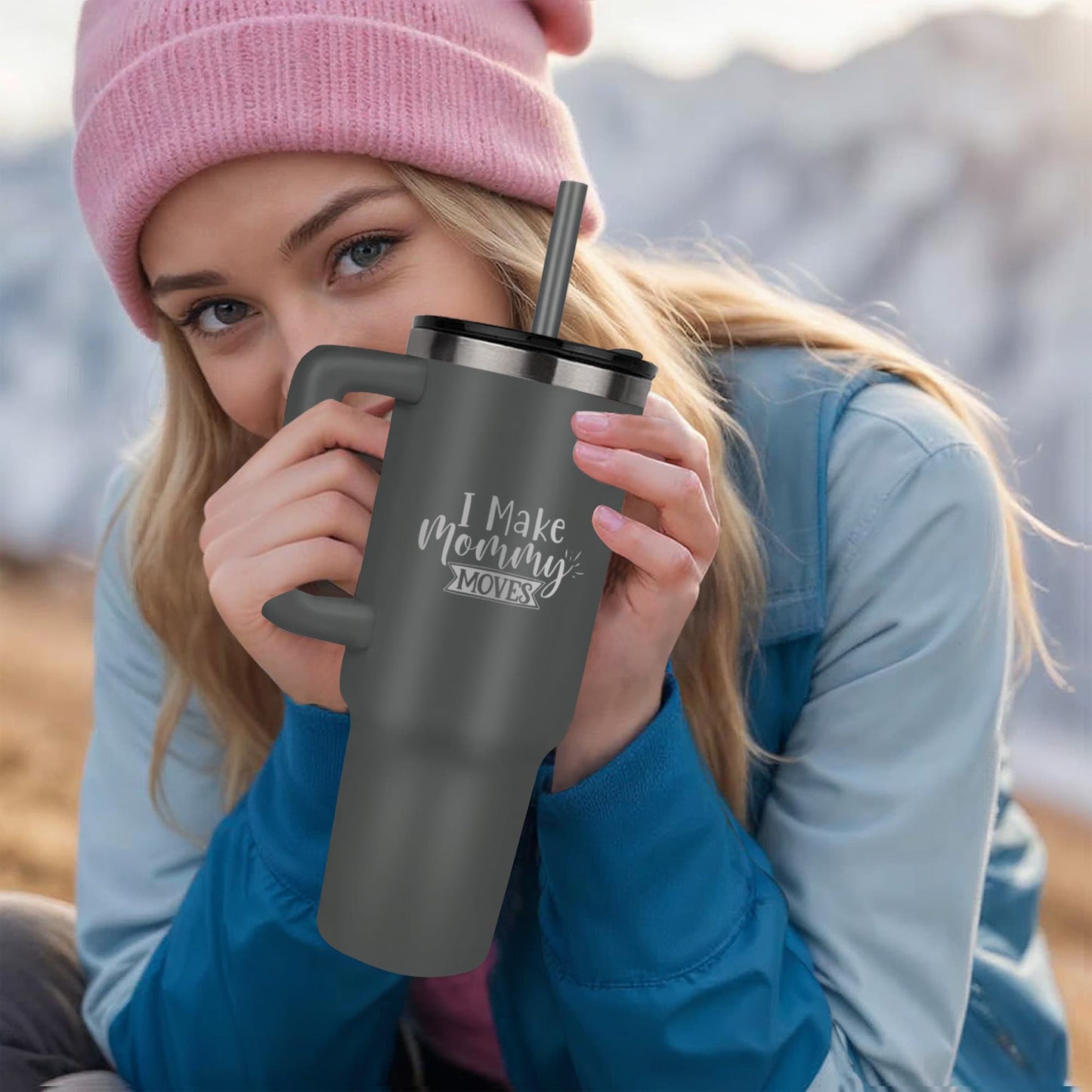 "I Make Mommy Moves" 40oz Tumbler Perfect Gift for Mom