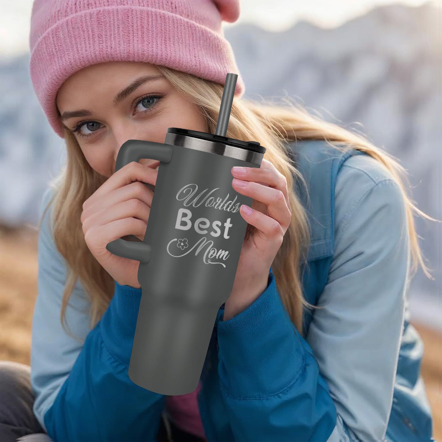 World's Best Mom Pinnacle 40oz Tumbler Perfect Gift for Mom on Mother's Day