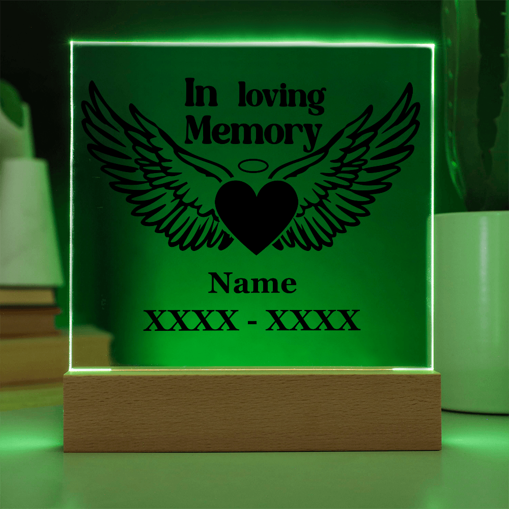 Guardian Angel Heart Memorial Plaque
