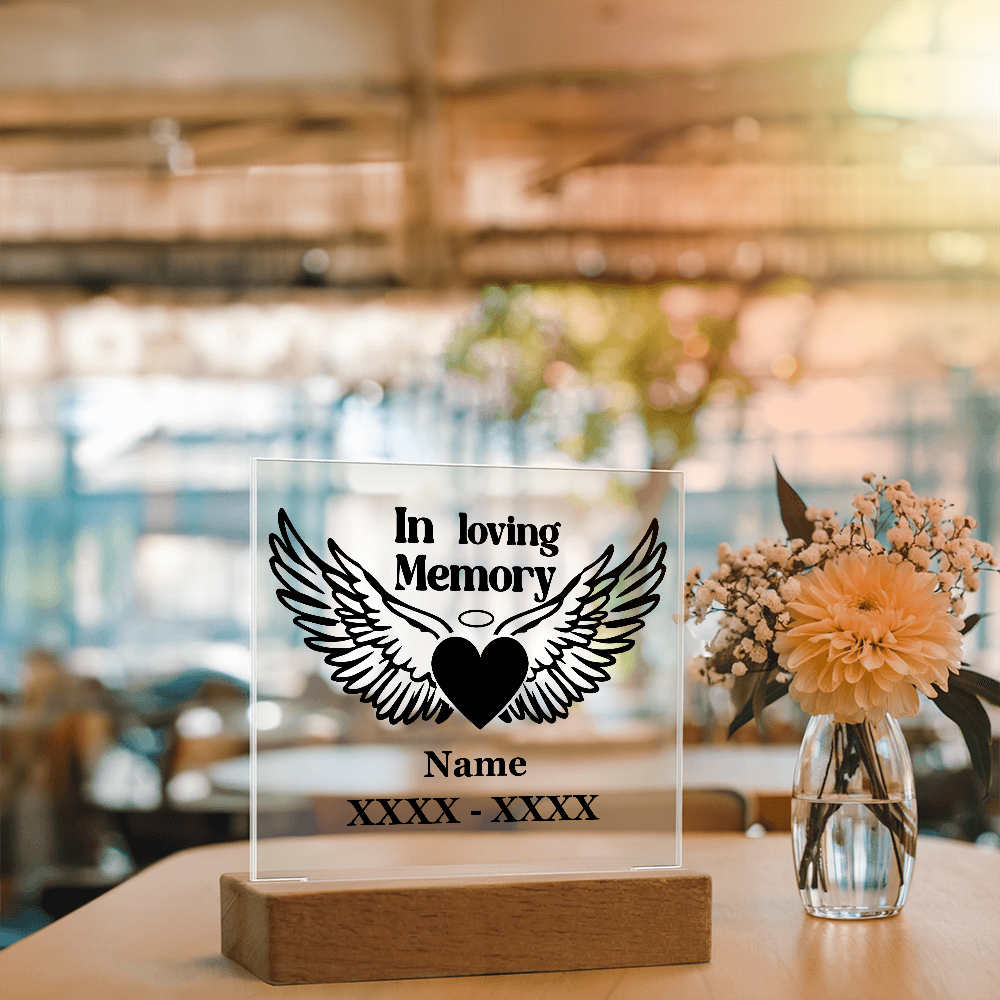 Guardian Angel Heart Memorial Plaque
