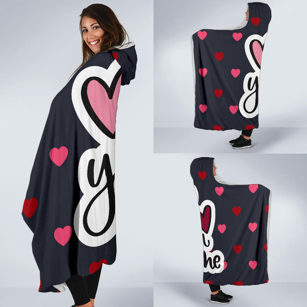 You & Me Valentines Hooded Blanket