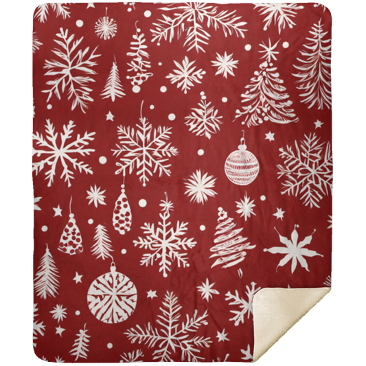 Magical Christmas Snowflake Premium Sherpa Blanket 50x60