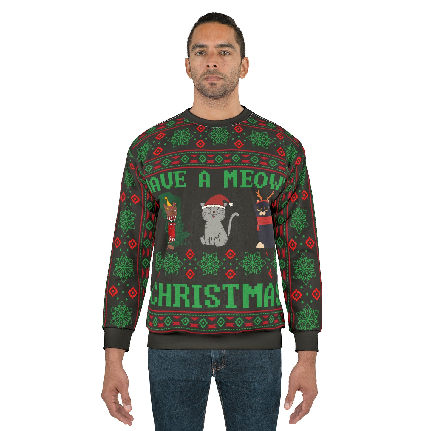 Have A Meowy Christmas Ugly Christmas Sweatshirt