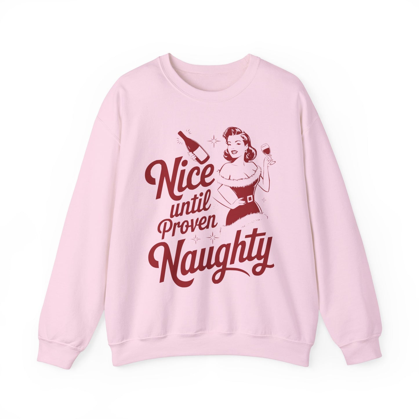 Nice Until Proven Naughty Unisex Heavy Blend™ Crewneck Sweatshirt