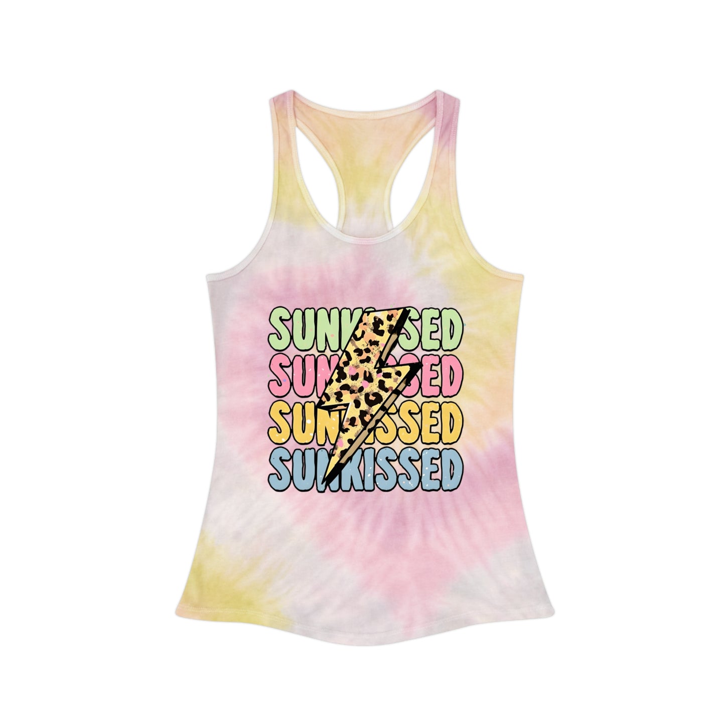 Sunkissed Tie Dye Racerback Tank Top, Summer Wear, Beach Wear