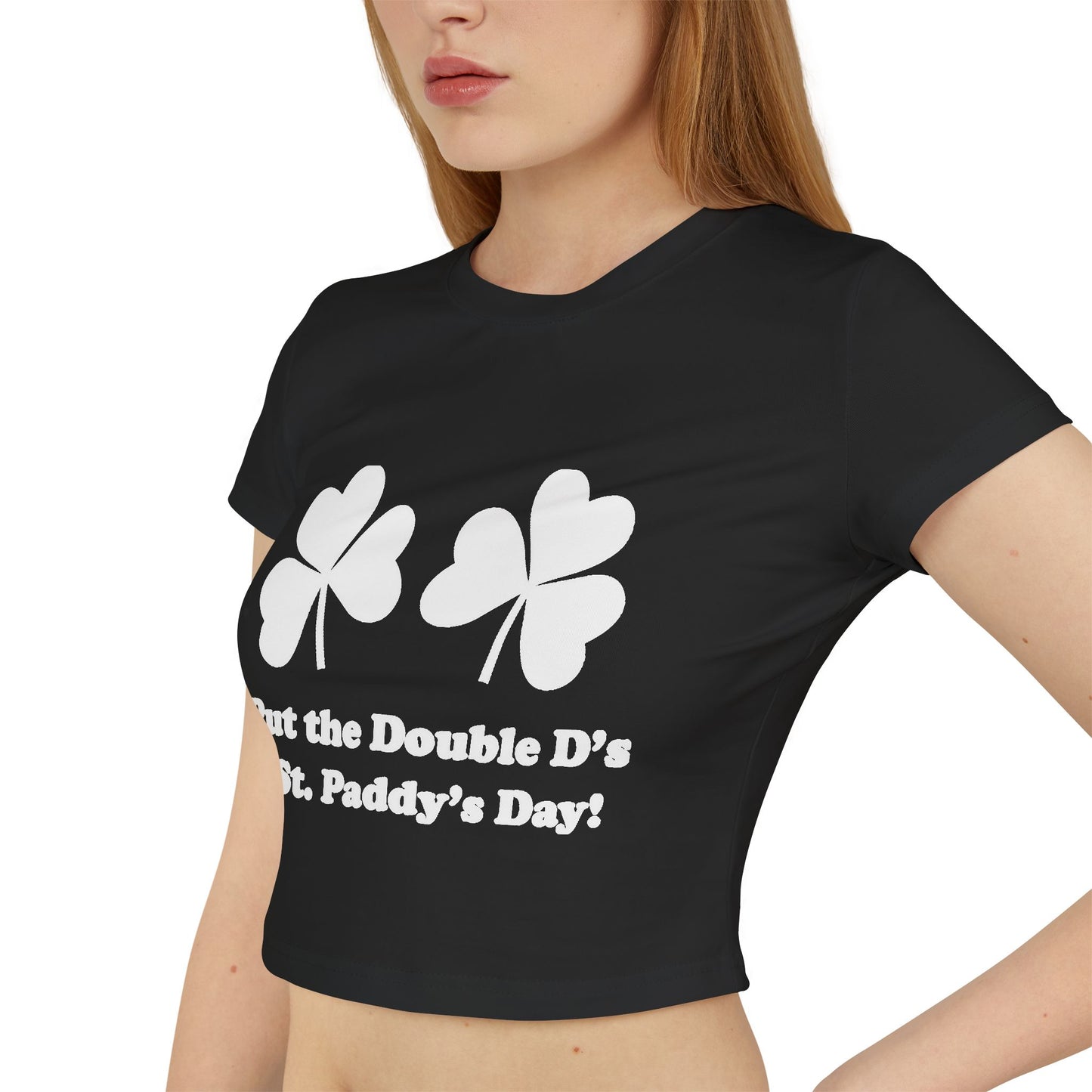 St. Paddy's Day Women's Baby Tee - I Put the Double D's