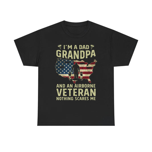 Fearless Legacy: Dad, Grandpa & Airborne Veteran T-Shirt
