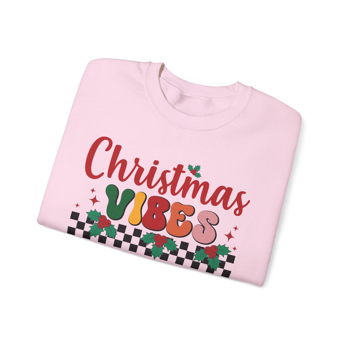 Christmas Vibes Holiday Crewneck Sweatshirt