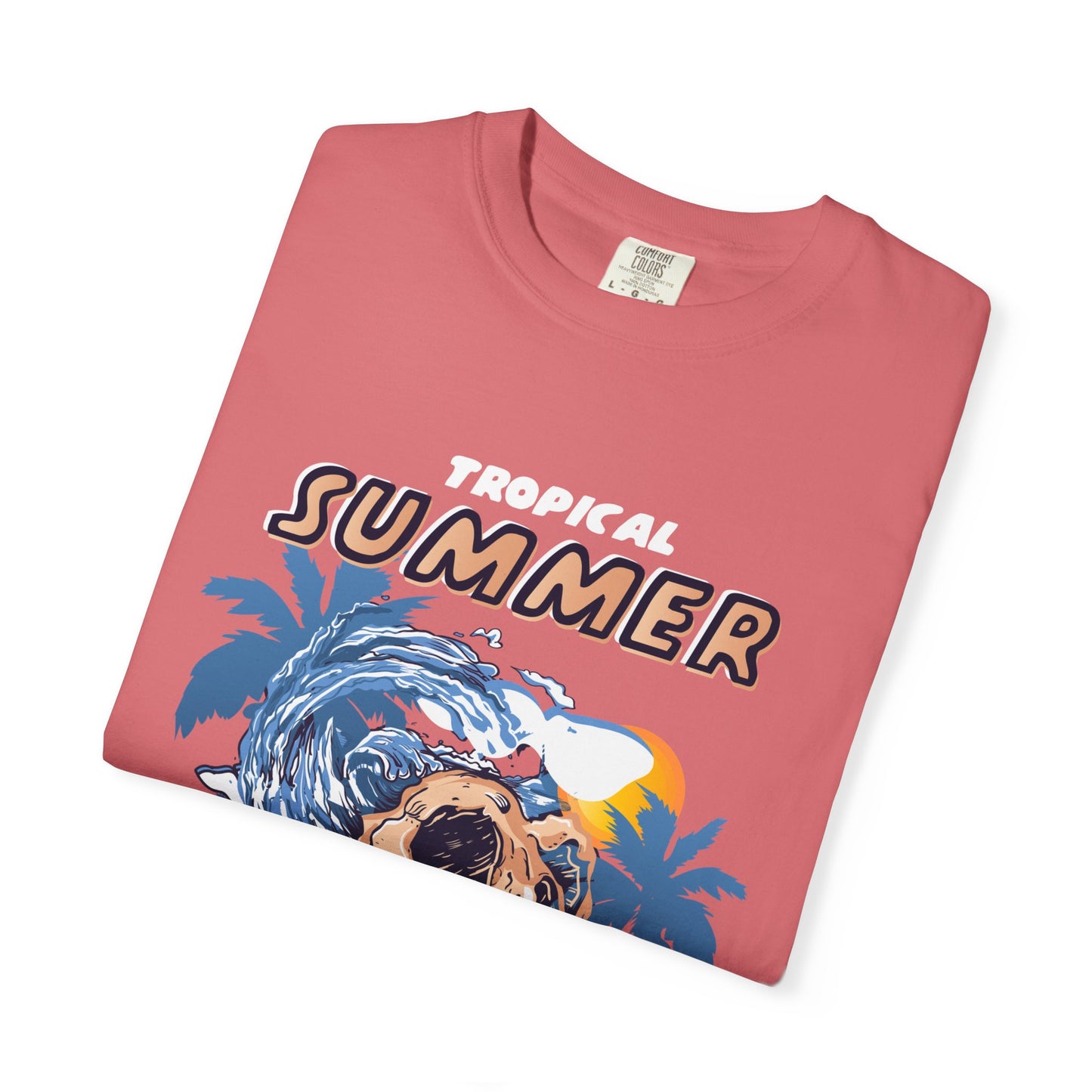 Tropical Summer T-Shirt, Unisex Beach Tee, Skull Graphic Shirt, Vacation Apparel, Summer Celebration Wear, Let’s Get Weird