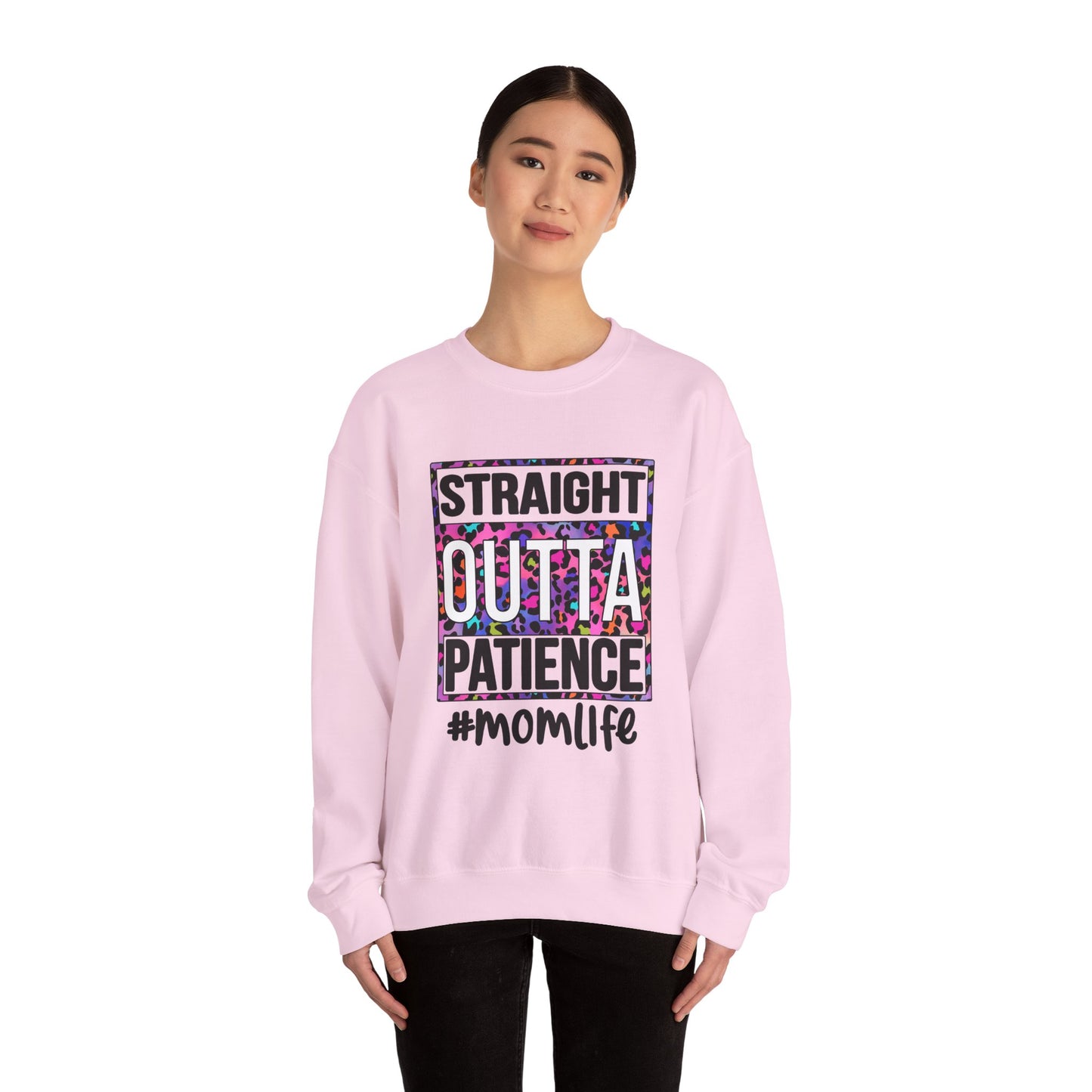 Straight Outta Patience Sweatshirt for Moms | Cozy Unisex Crewneck