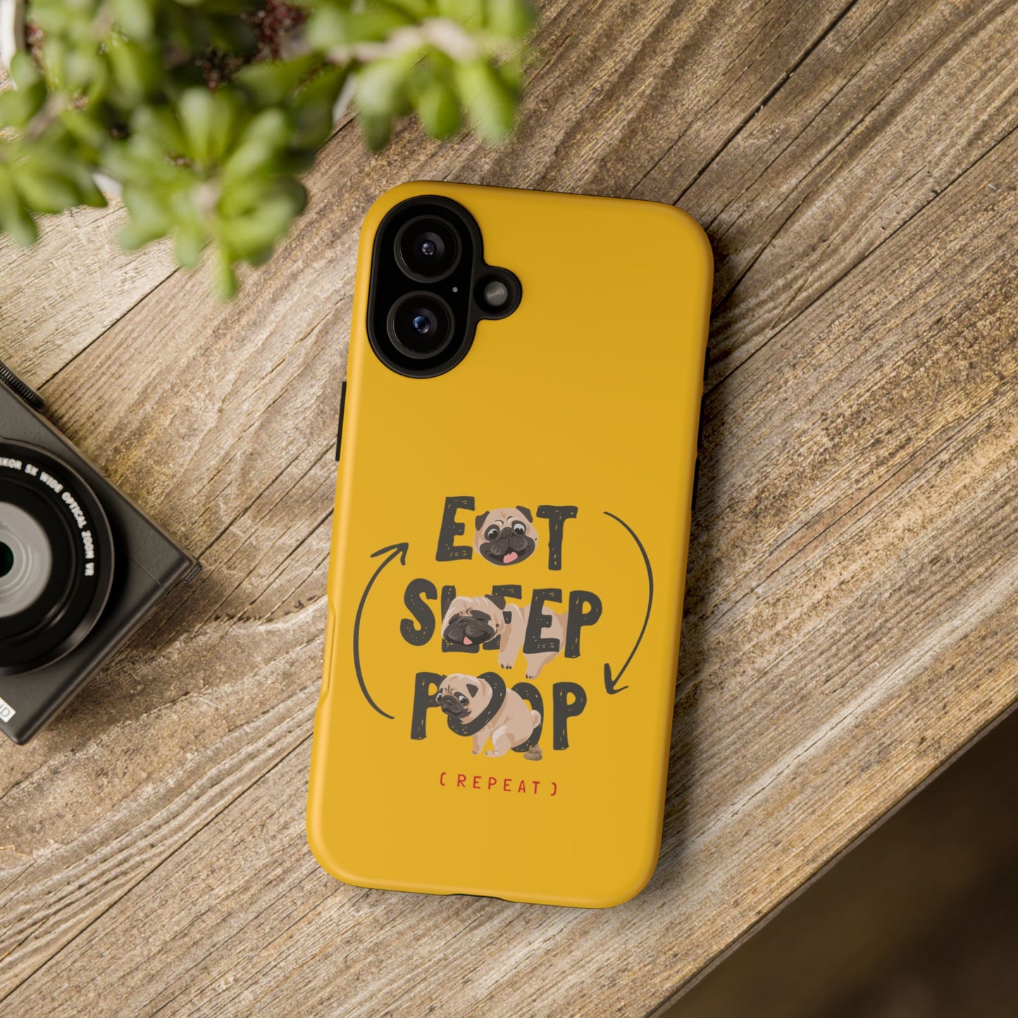 Pugtastic Routine Eat Sleep Poop Cellphone Case