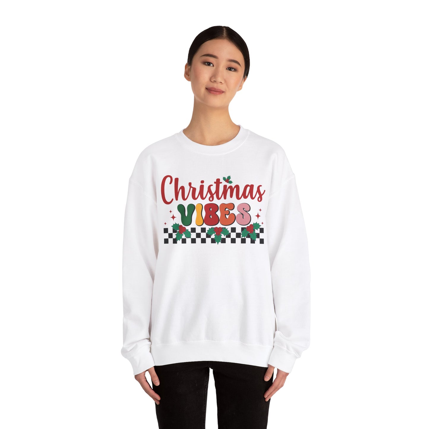 Christmas Vibes Holiday Crewneck Sweatshirt