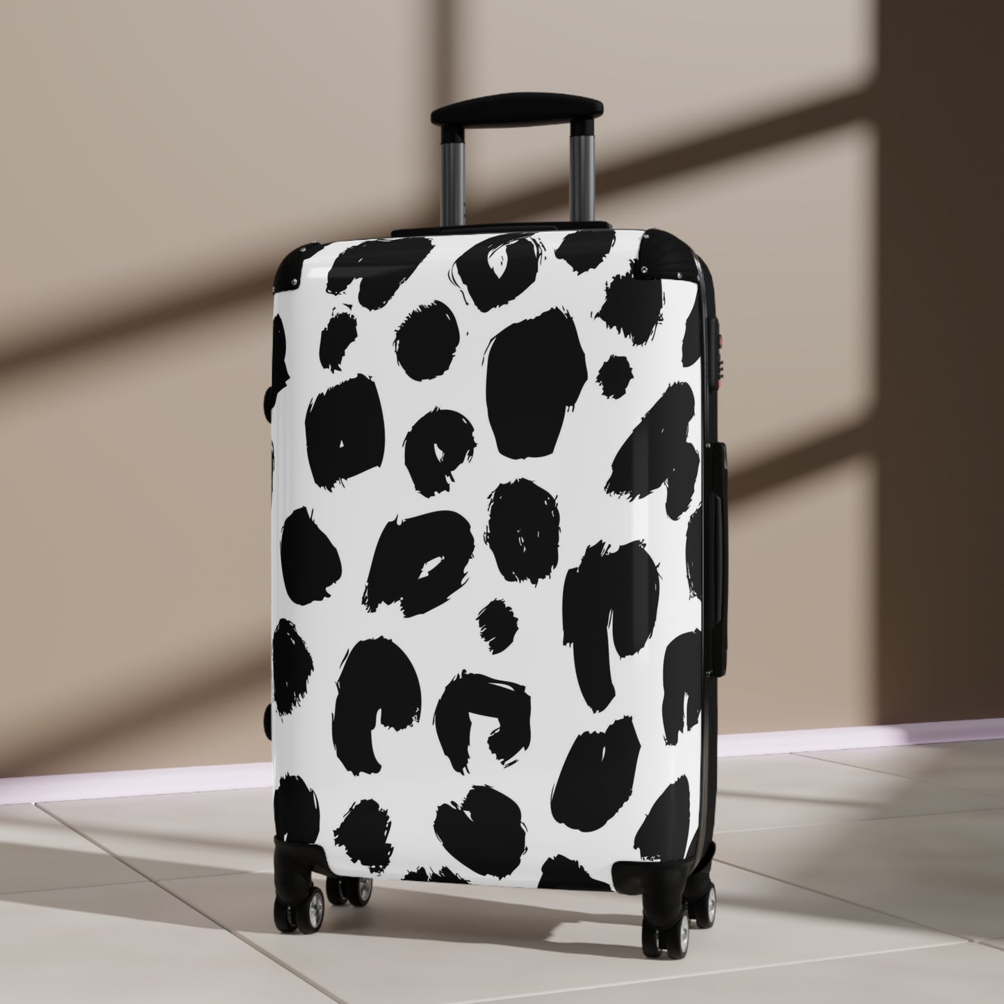 Stylish Leopard Print Suitcase - Durable Travel Luggage for Trendsetters