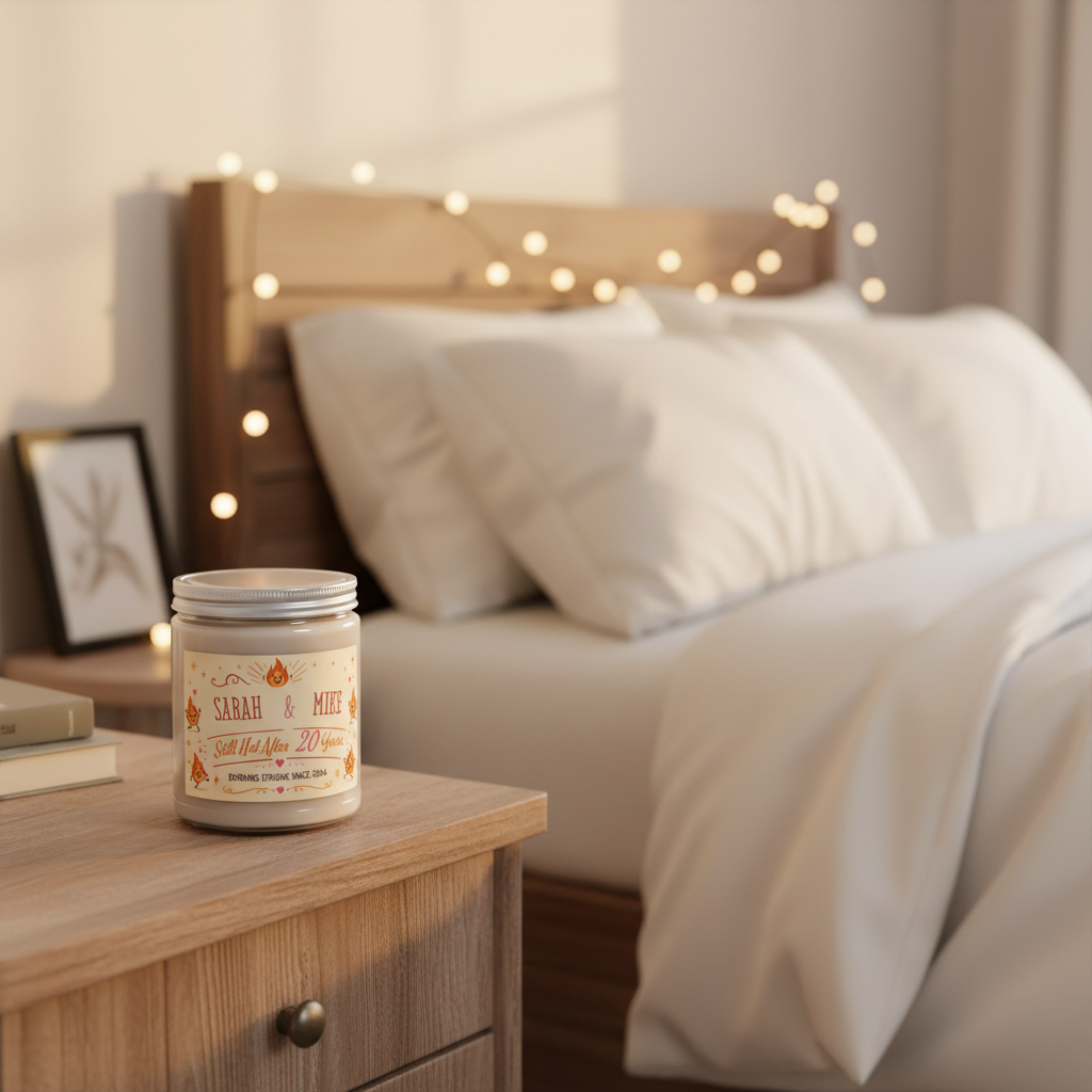 Personalized Anniversary Scented Candle – “Still Hot After [X] Years” Custom Couples Gift